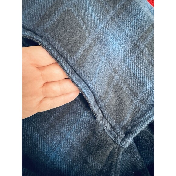 Orvis Heavy Flannel Jacket/Shacket Men's Sz XL 100% Cotton Blue & Black Plaid - Picture 11 of 15